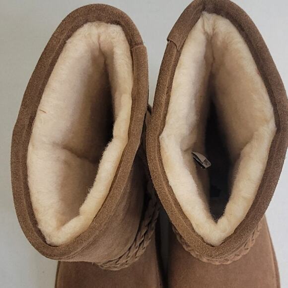 Bearpaw Boots Womens 10 Brown Suede Warm Winter Casual Mid-Calf Boots NWOT - Picture 7 of 12